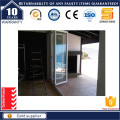 Puerta plegable deslizante con puerta de cristal de seguridad doble